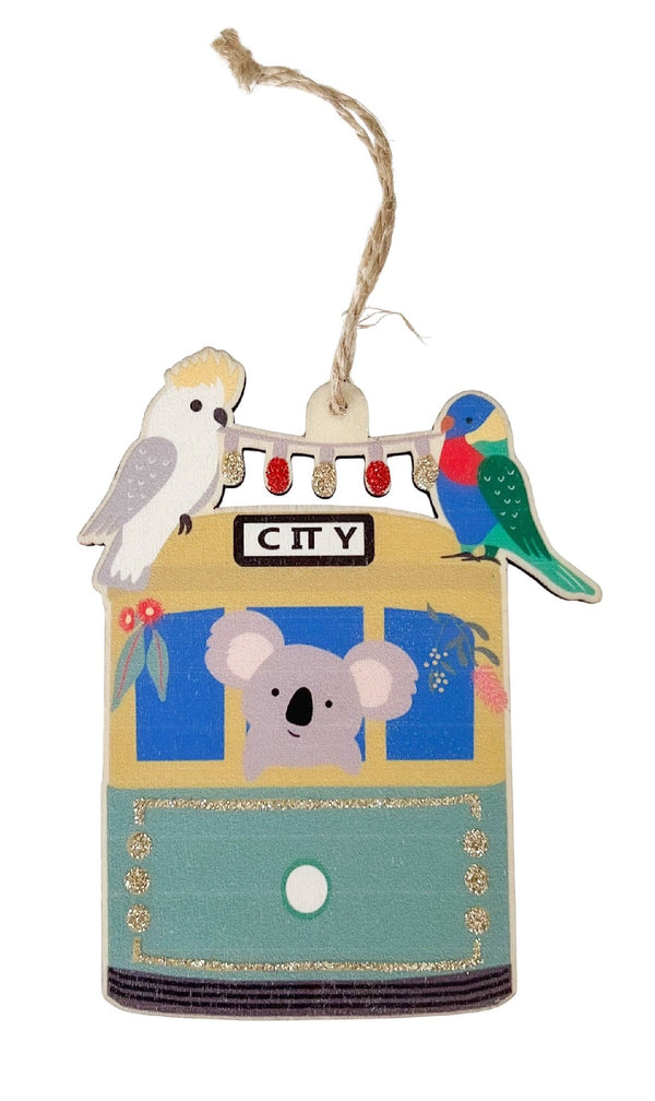 Decoration Oz Animals With Tram Hanging 11cm