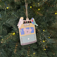 Decoration Oz Animals With Tram Hanging 11cm
