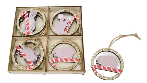 Decoration Oz Animals  Assorted Giftbox 6cm Set Of 8