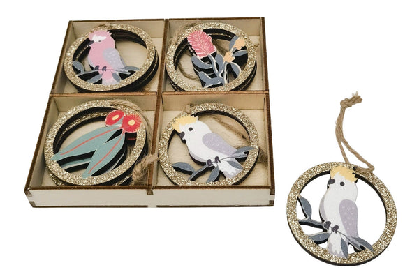 Decoration Oz Birds Assorted Gift Box 6cm Set Of 8