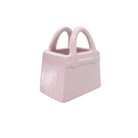 Bow Handbag Vessel Pink 10cm