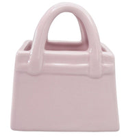 Bow Handbag Vessel Pink 10cm