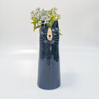 Vase Bailey Cat Black And White 23cm