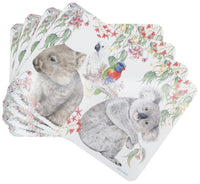 Australiana Popcorn Blue Placemats Set Of 4