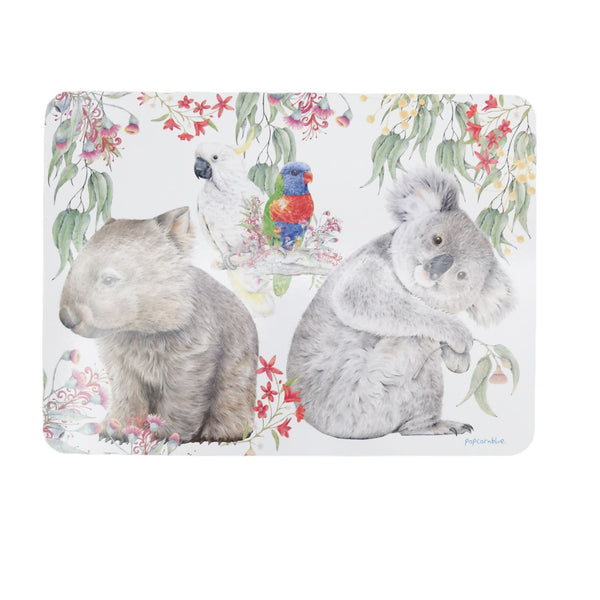 Australiana Popcorn Blue Placemats Set Of 4