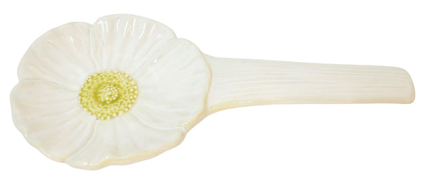 Flower Spoon Rest White 22cm