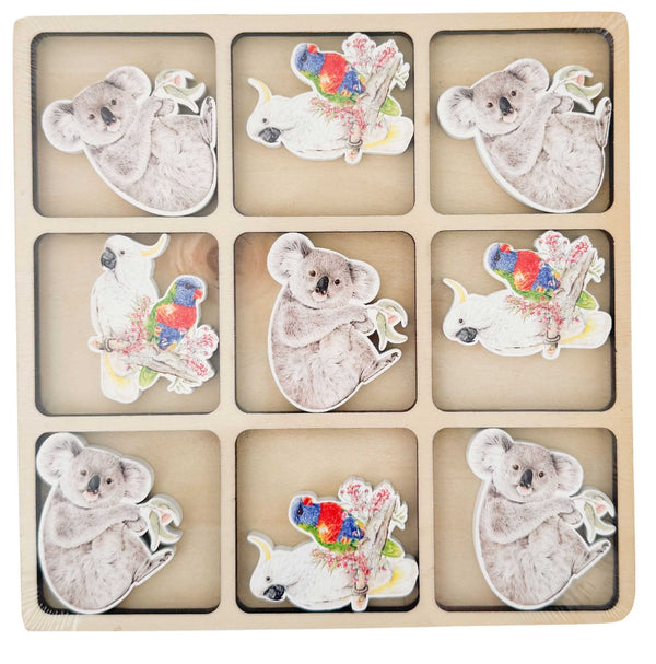 Tic Tac Toe Popcorn Blue Australiana