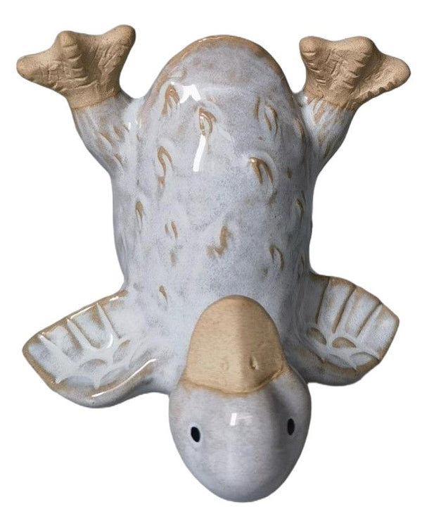Duck Handstand Ornament White 10cm