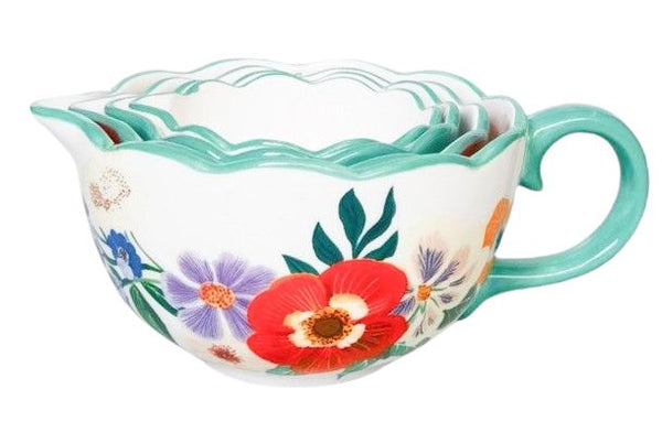 Posie Measuring Cups - White 7cm Set Of 4