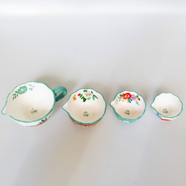 Posie Measuring Cups - White 7cm Set Of 4