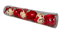 Faulk Flower Bell Pack Red & Cream 3.5cm Set Of 6