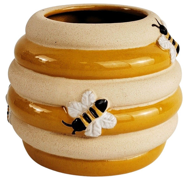 Planter Bee Hive Honeycomb & Sand Small 8cm 