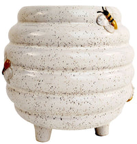 Planter Bee Hive White & Sand 15cm 