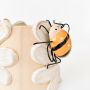 BEE POT HANGER YELLOW & BLACK 9CM