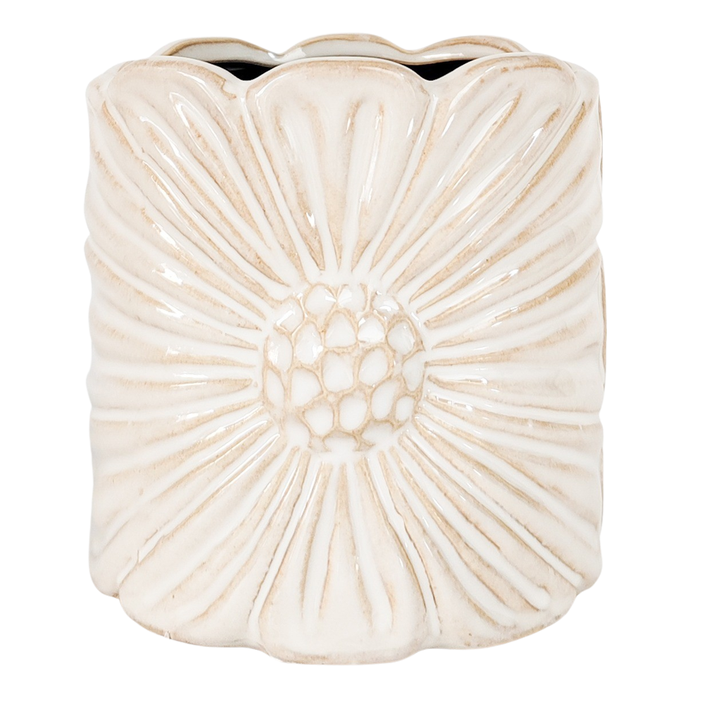 Planter Daisy White 14cm 