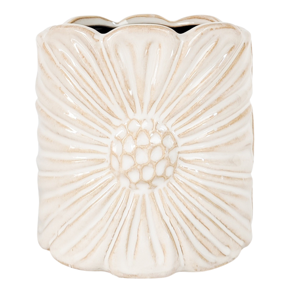 Planter Daisy White 14cm 