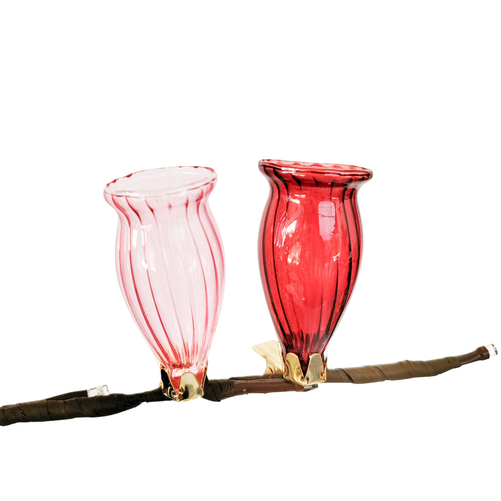 Vase Clip On S/2 Light Pink/pink