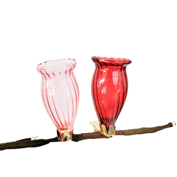 Vase Clip On S/2 Light Pink/pink