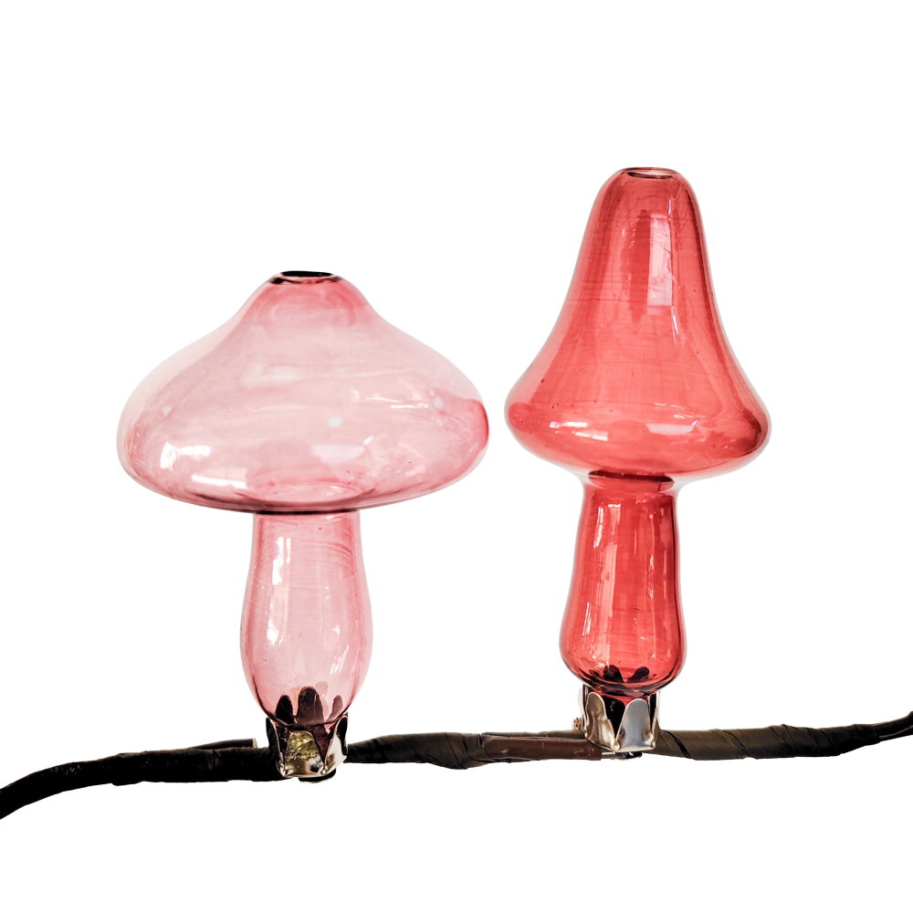 Vase Clip On S/2 Toadstool Pink 