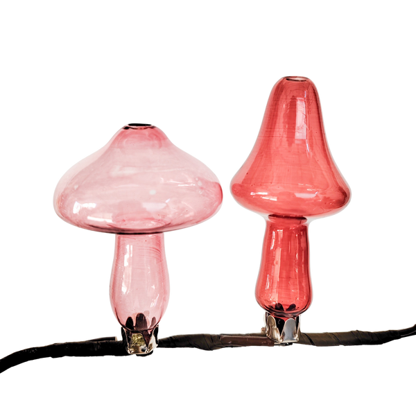 Vase Clip On S/2 Toadstool Pink 