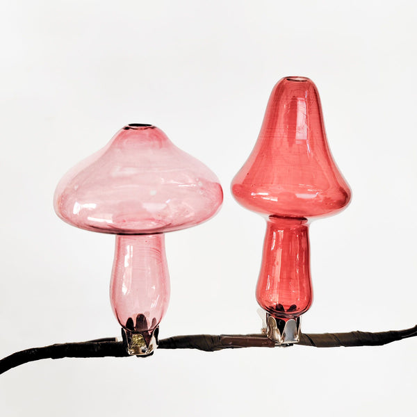 Vase Clip On S/2 Toadstool Pink 