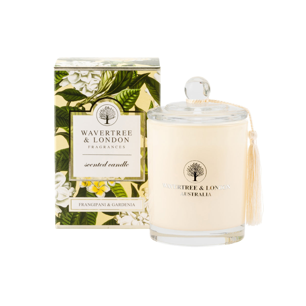 WAVERTREE & LONDON CANDLE 330GRMS FRANGIPANI & GARDENIA 