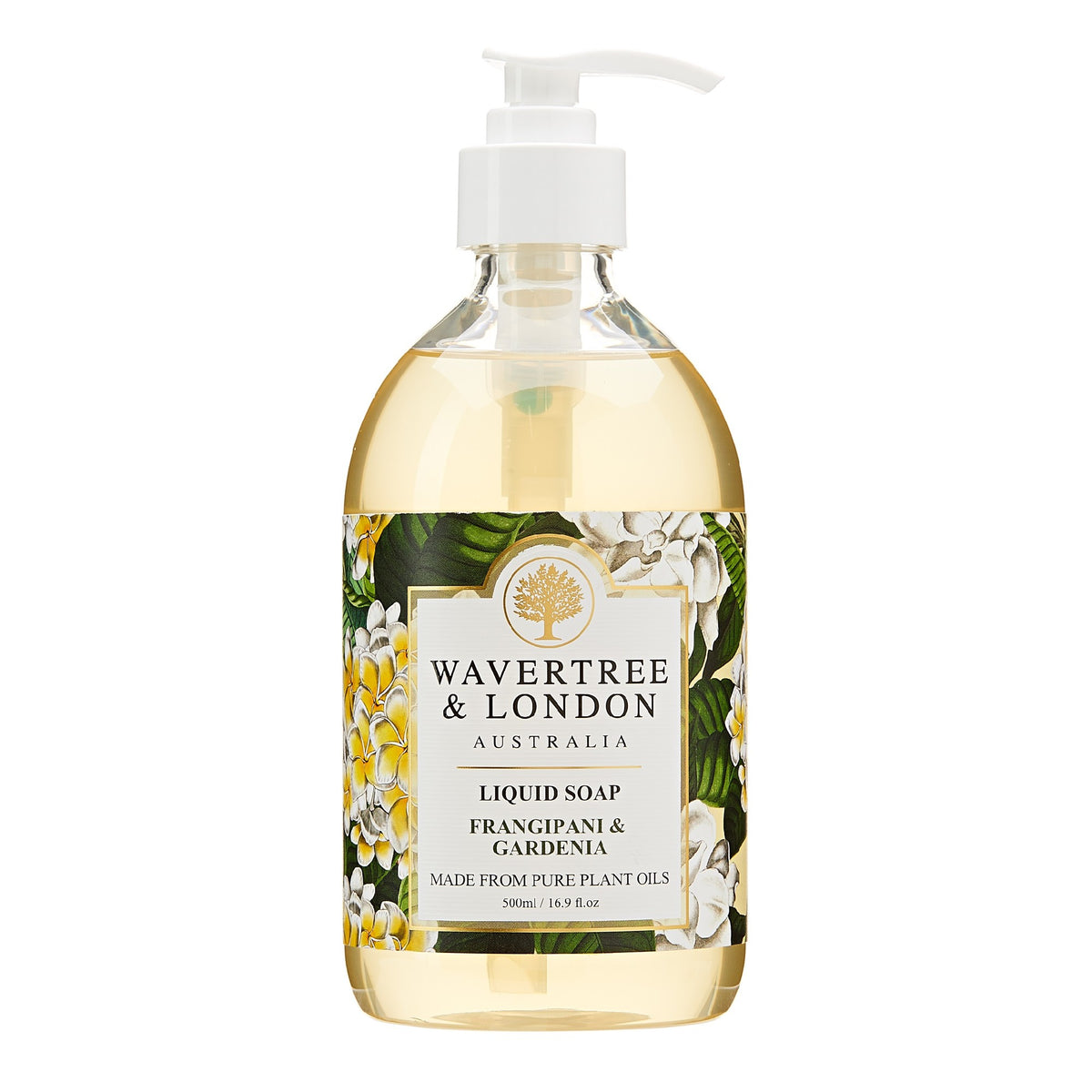 WAVERTREE & LONDON LIQUID SOAP 500MLS FRANGIPANI & GARDENIA