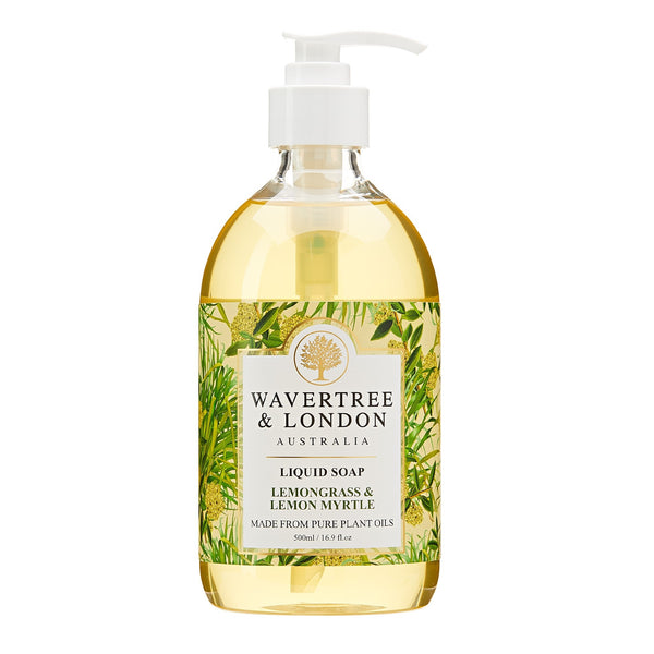 WAVERTREE & LONDON LIQUID SOAP 500MLS LEMONGRASS & LEMON MYRTLE