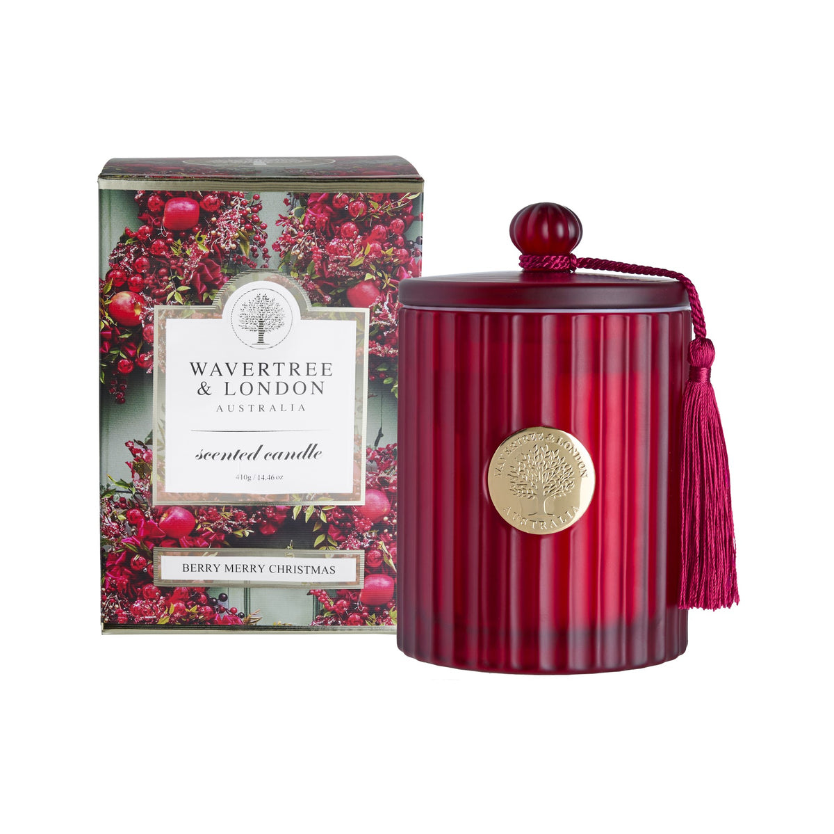 Wavertree & London Candle 410grams Berry Merry Christmas