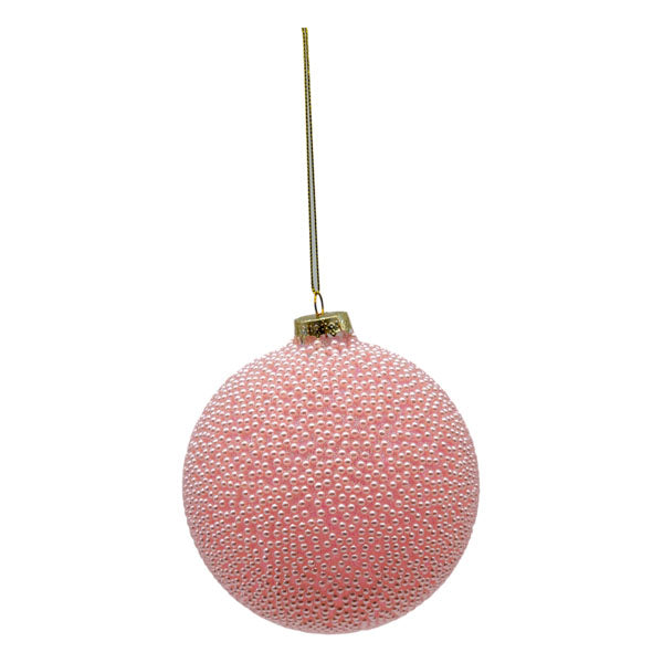 Bauble Pink Beaded Ball