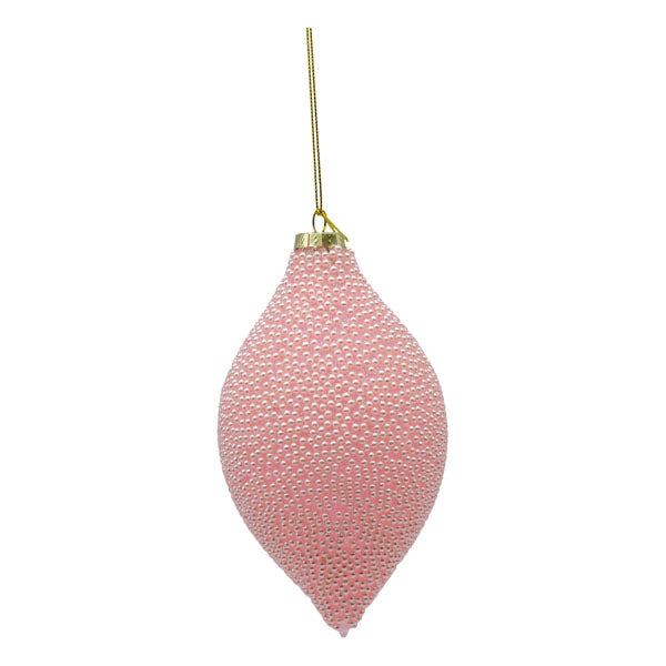 Bauble Pink Beaded Long Drop