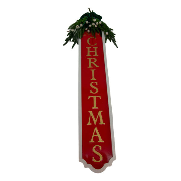 Sign Christmas Red Wall Hanging 75cm