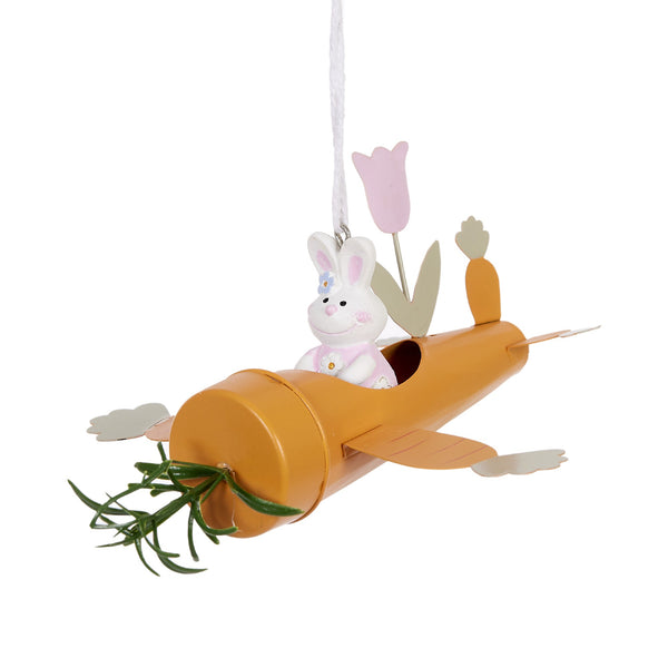 Easter Plane Hanging Carrot W/tulip