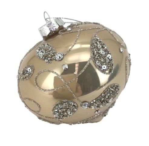 DECORATION CHAMPAGNE SILVER ADORNED DROP HANGING