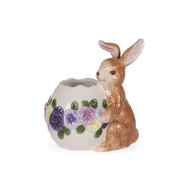 Pansy Bunny Egg Vase