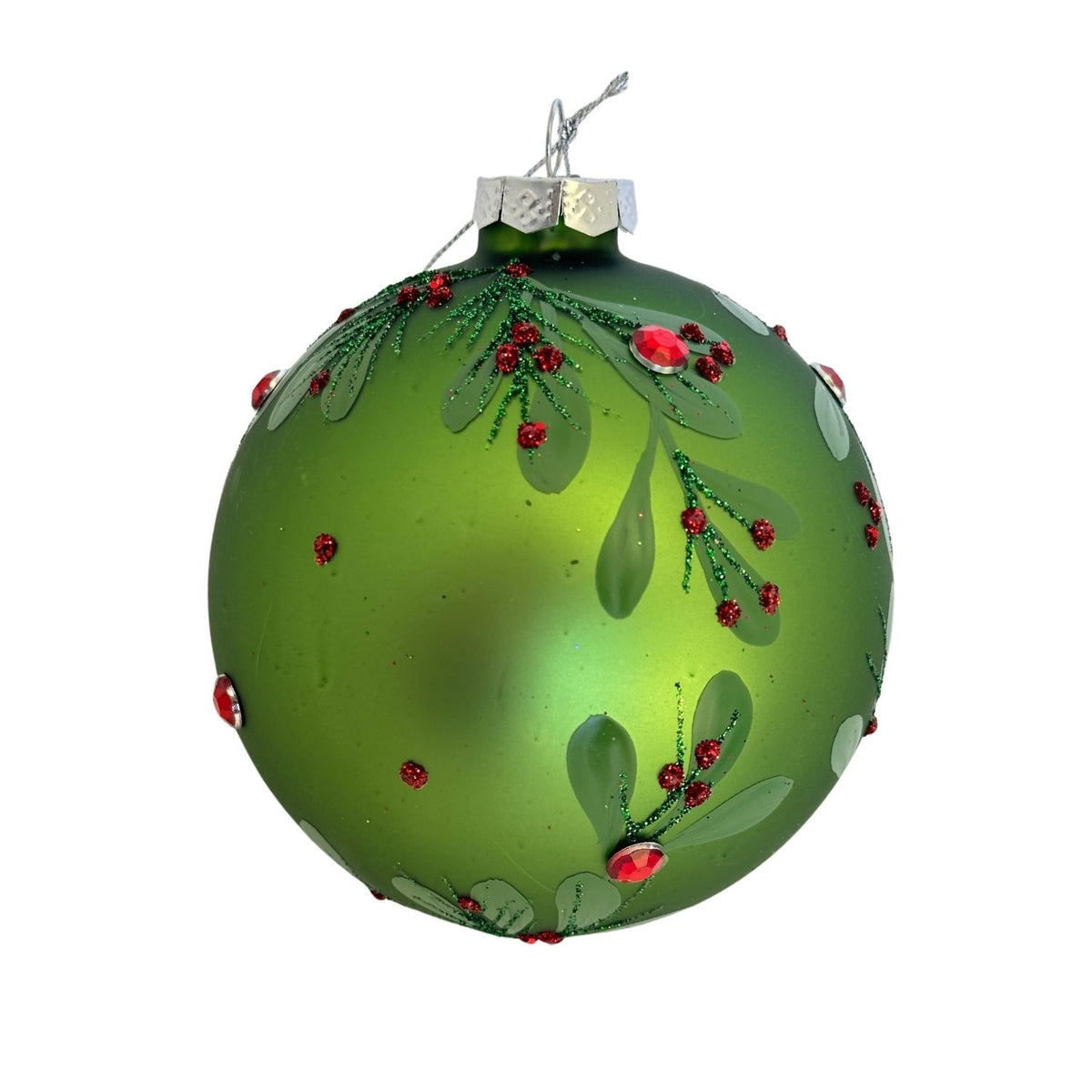BAUBLE GREEN CHRISTMAS HANGING 