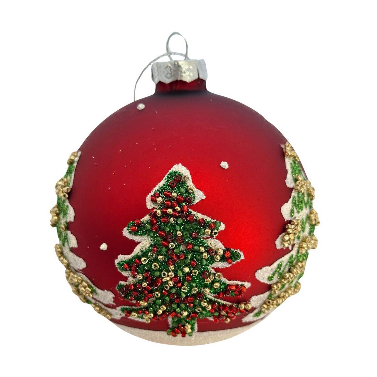 BAUBLE RED TREE BALL HANGING