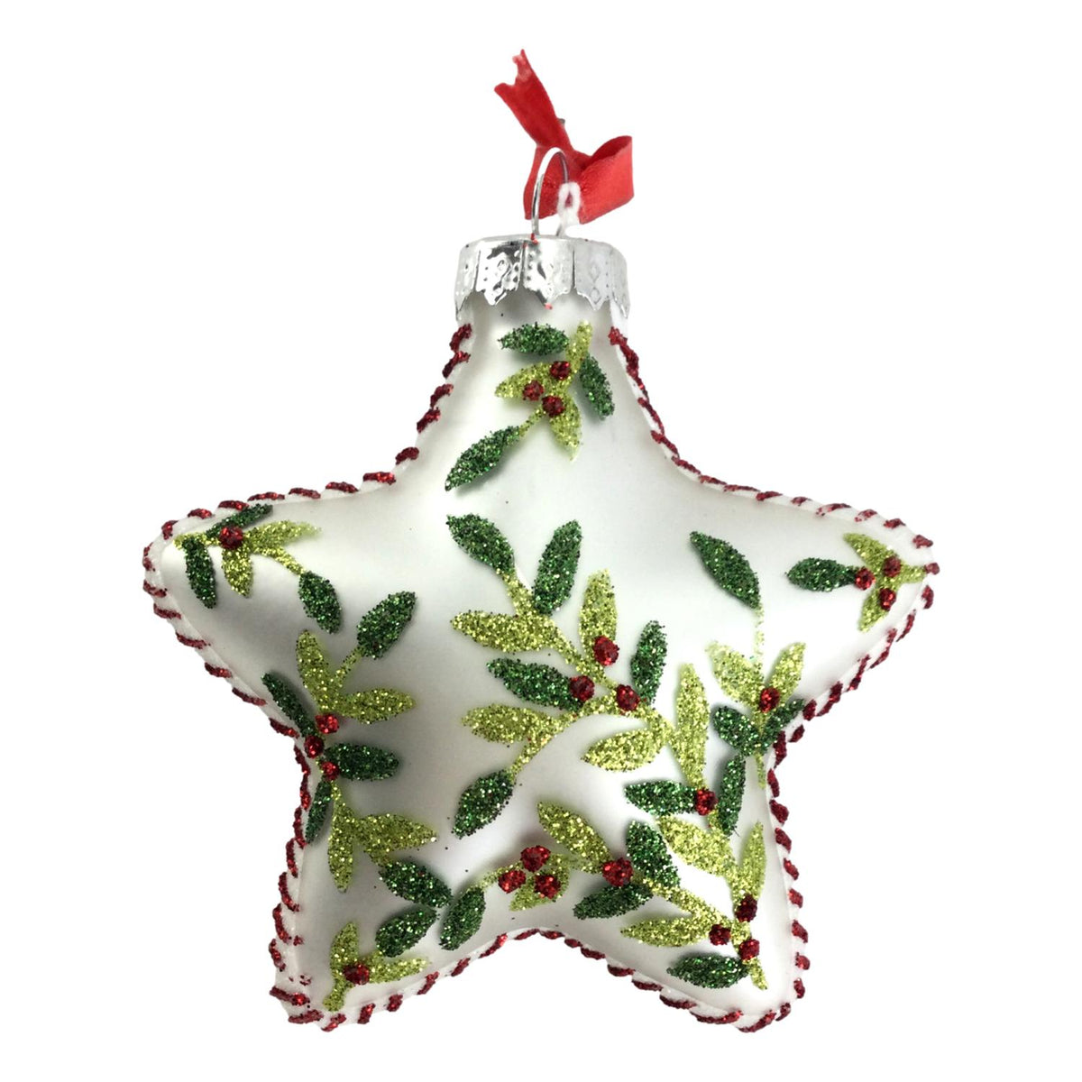 BAUBLE STAR FOLIAGE BALL HANGING