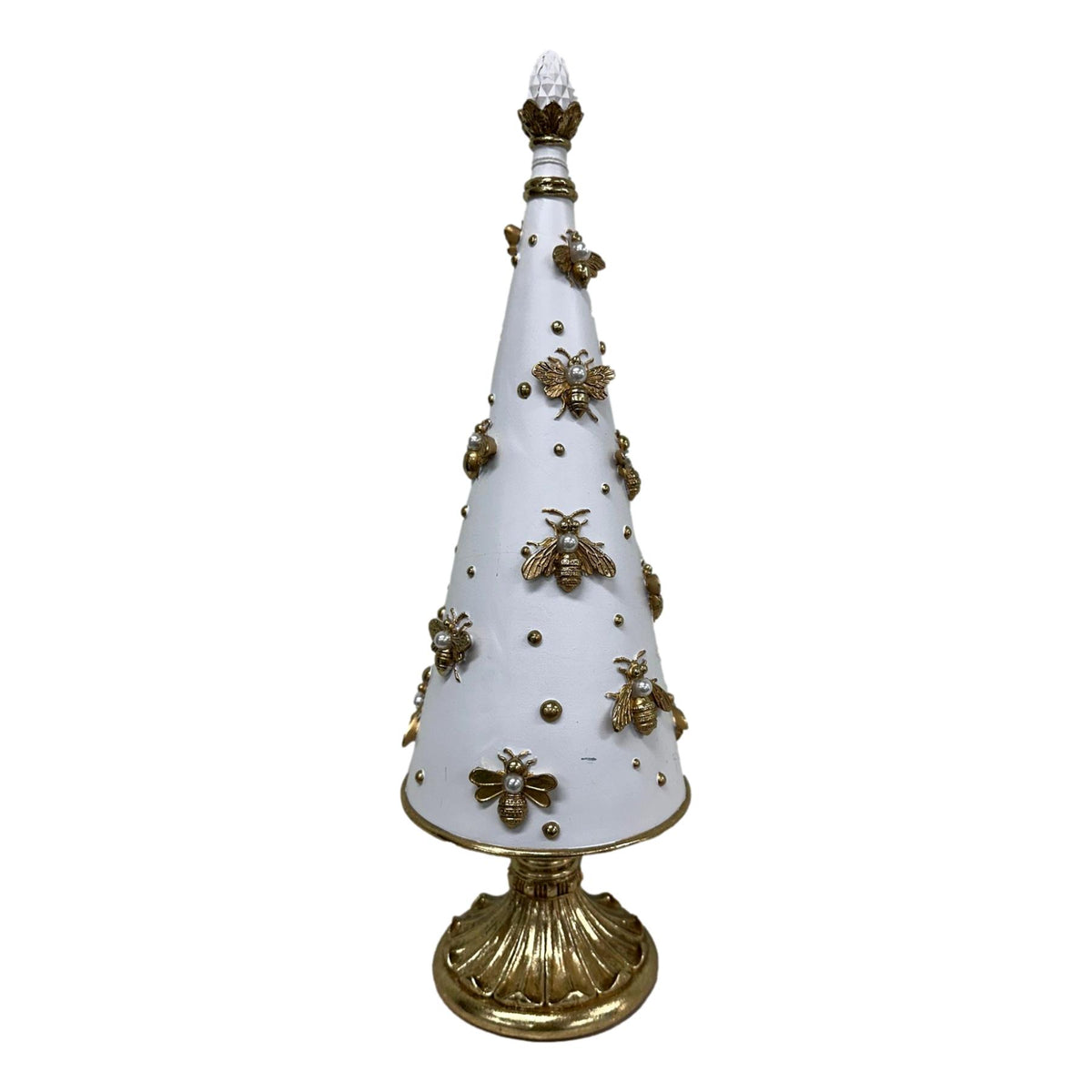 Christmas Tree Bee White/gold