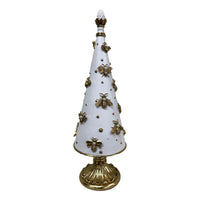 Christmas Tree Bee White/gold