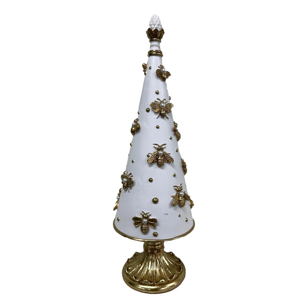 Christmas Tree Bee White/gold