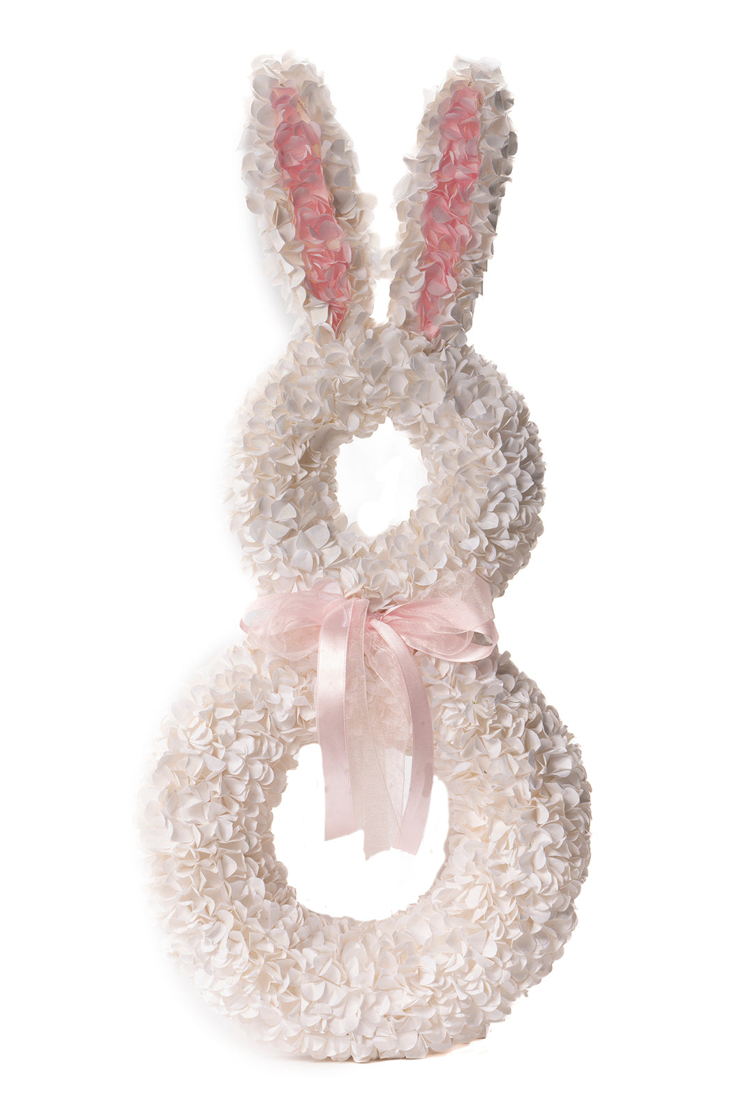 Bunny Floral Wreath White