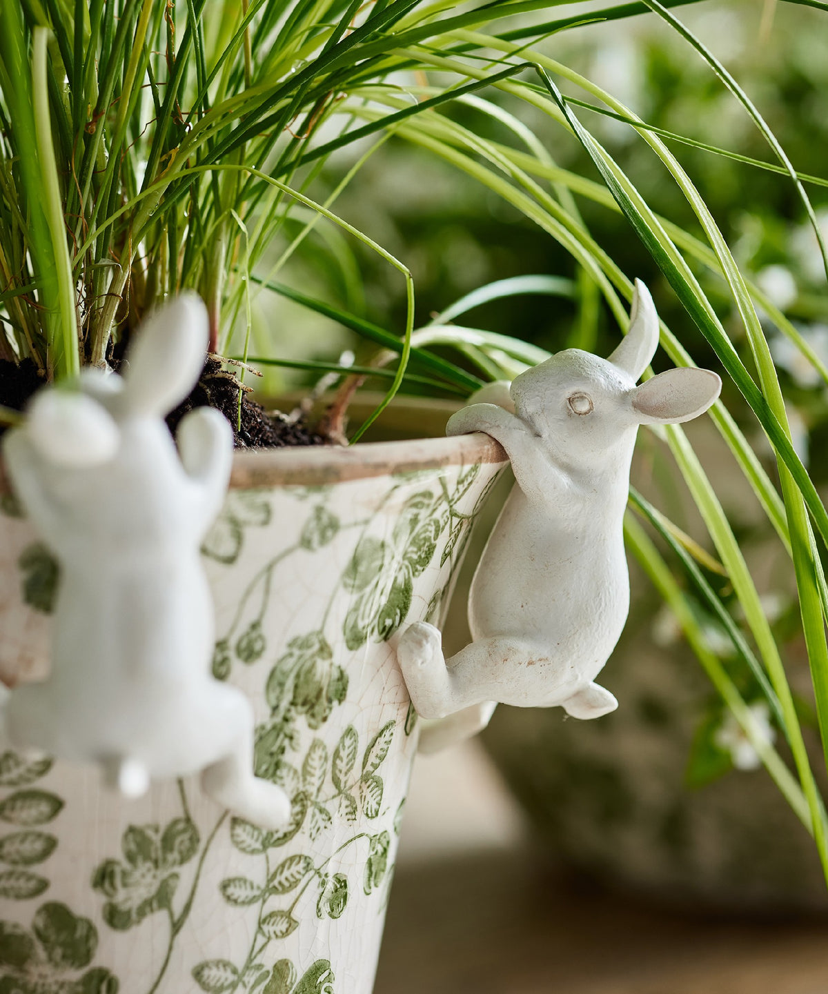 Hanging Bunny Decor White